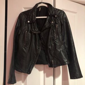 FREE PEOPLE LEATHER MOTO JACKET